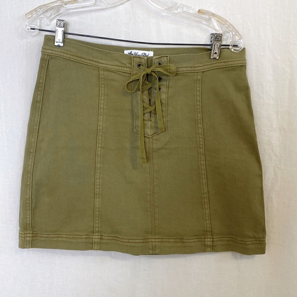 Denim Skirt Size Medium Others Follow Olive Green
